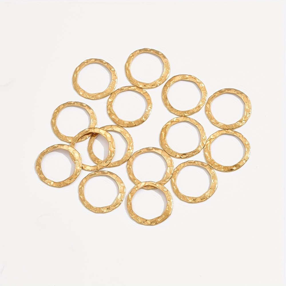 20pcs Original Brass Hollow Flat Round Pendant for DIY Jewellery Making